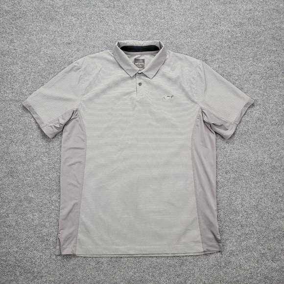 Greg Norman Polo Shirt Mens Large Gray Short Sleeve Golf Performance Rapivent - Picture 1 of 8